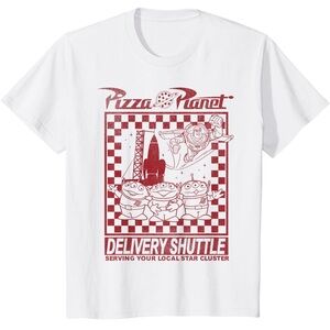 Pizza Planet tee and hat